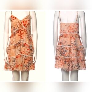 NWT $448 Ramy Brook Emmie Silk Ruffle Dress -L